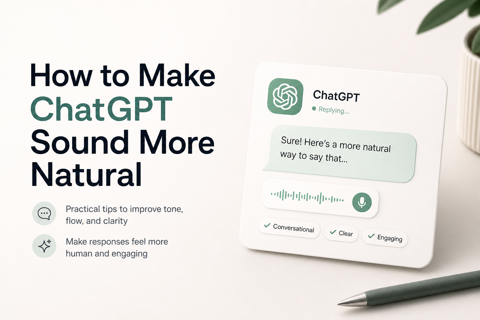 How to Make ChatGPT Sound More Natural