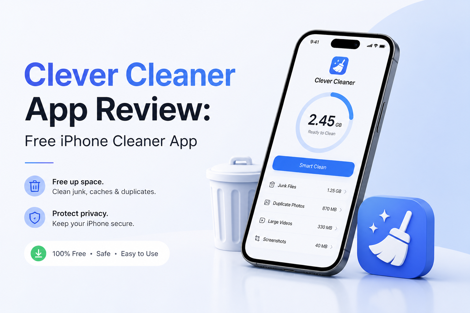 Clever Cleaner App Review 2026: Free iPhone Cleaner App