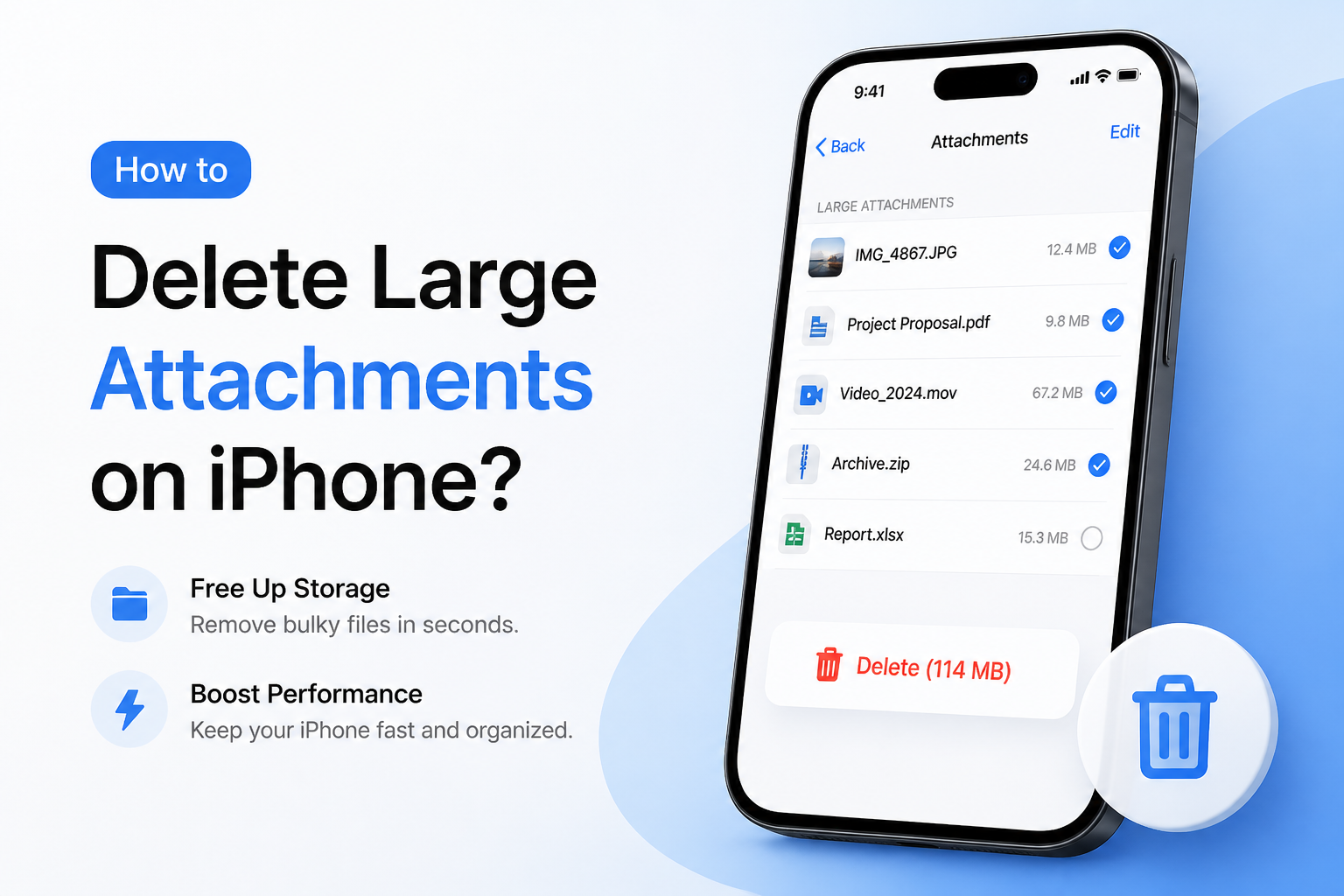 How to Delete Large Attachments on iPhone?