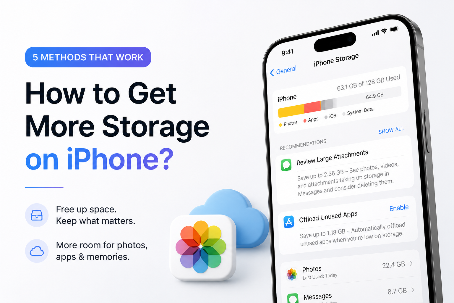 How to Get More Storage on iPhone? 5 Methods That Work